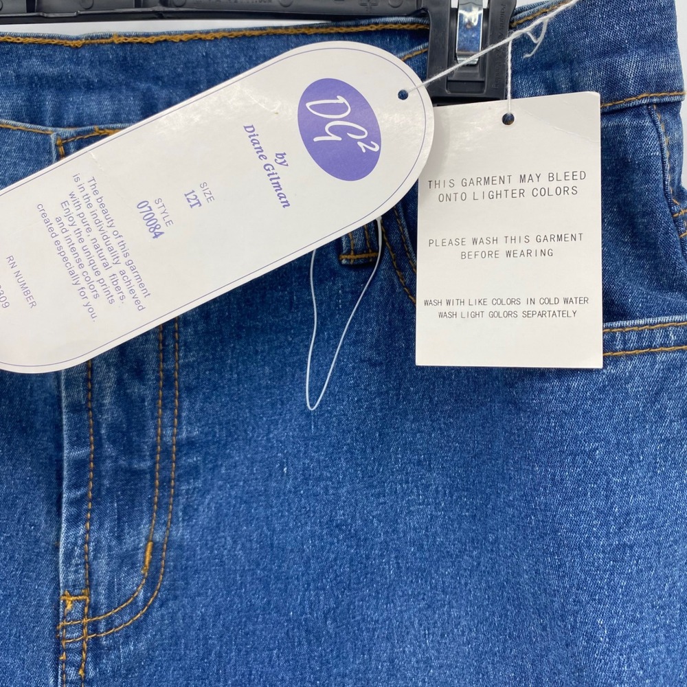 DG2 by Diane Gilman Womens Tall Bootcut Jeans Blue Western Studded Pockets 12T - Picture 4 of 8